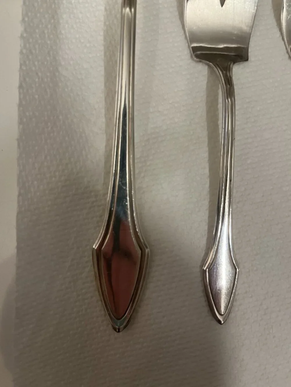 Vintage Alvin Molly Stark 1916 Silverplated Serving Fork and 3 Salad Forks